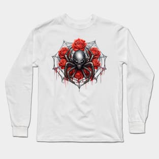 Gothic Rose Spider Long Sleeve T-Shirt